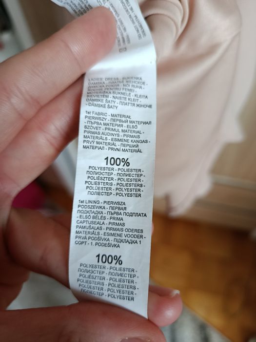 Mohito piękna beżowe/pudrowy róż sukienka damska rozmiar S