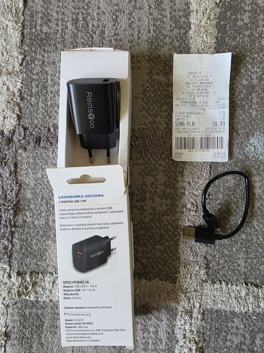 Ładowarka sieciowa Do Telefonu Reinston ELSI013 USB-A 2.4A Gwarancja