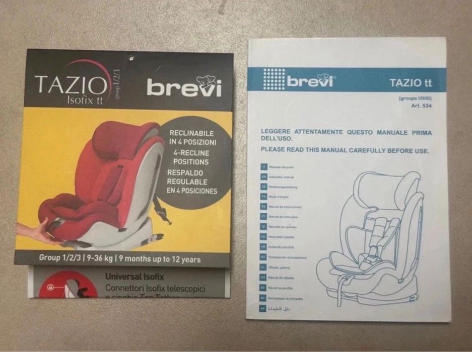 Cadeira auto grupo 1 2 3 tazio brevi