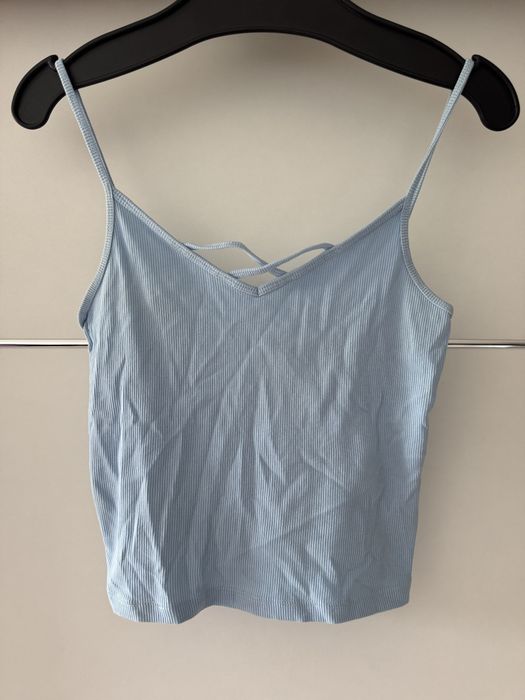 Crop top lub top niebieski damski rozmiar M