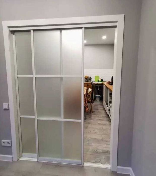 Раздвижные межкомнатные двери. Стеклянные перегородки-купе на заказ