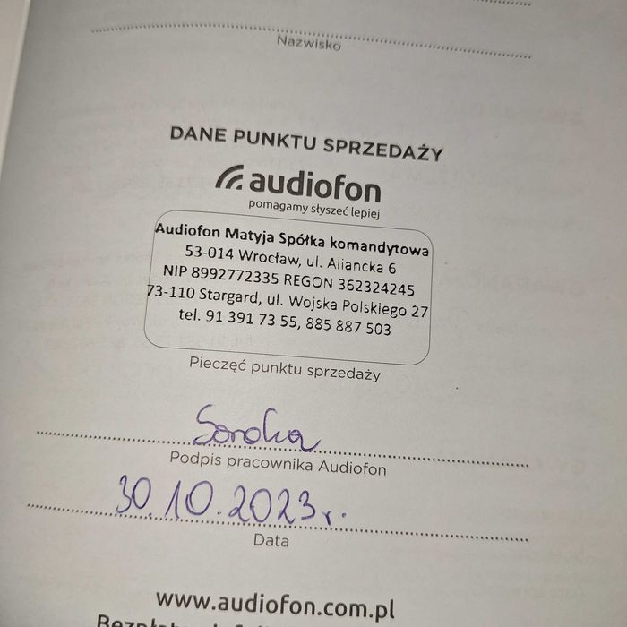 Sprzedam Aparat słuchowy SONOVA Blu Moxi B 3- R- Platinum