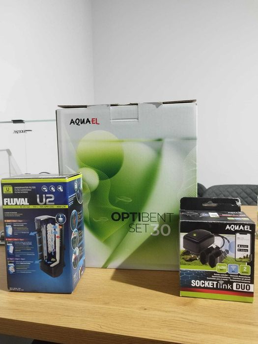 Akwarium Aquael OptiBent Set 30 + Socket Link Duo