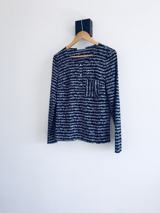 Bluzka wzory granat navy basic luźna Quiosque