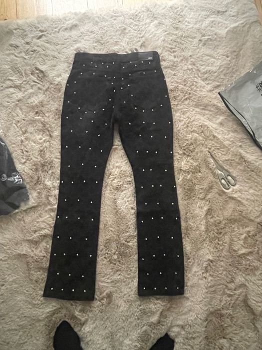 Calça de ganga preta Amiri com diamantes - 30-32