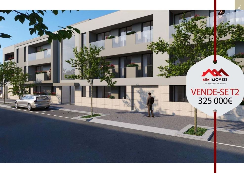 T2+1 Apartment | Terrace | New | Garage for 2 Cars | Águas Santas
