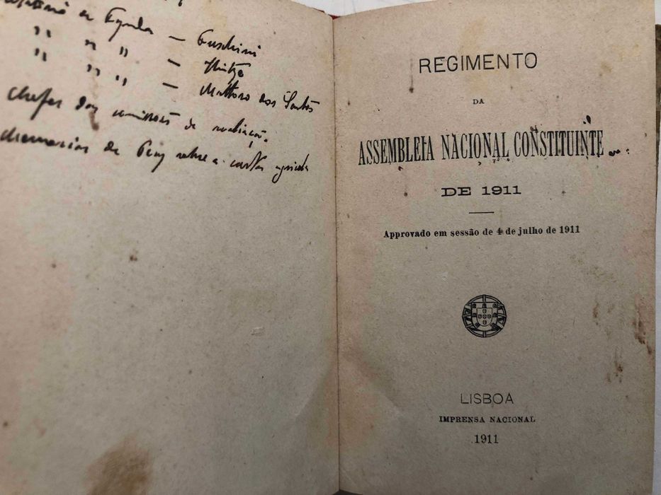 Regimento da Assembleia Nacional Constituinte de 1911 - Edição de 1911