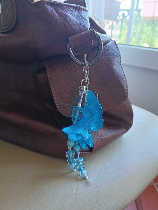 Bag charm artesanal borboleta