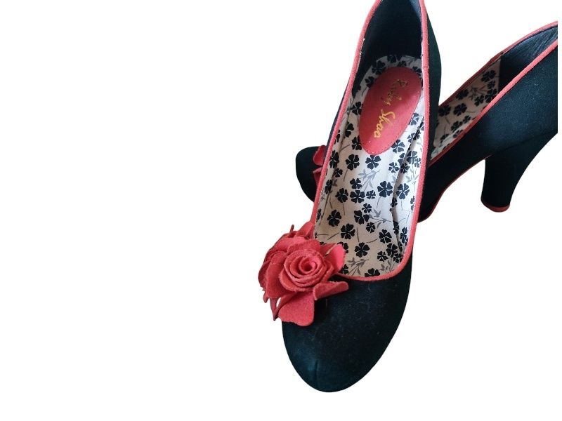 Ruby Shoo EVA pantofle czółenka na platformie w stylu pin up girl.. Ro