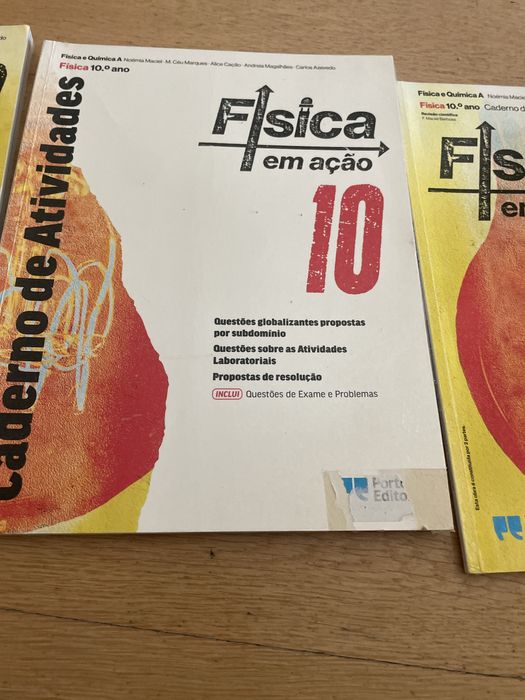 Manual, caderno de atividades, caderno de laboratorio de Fisica 10 ano