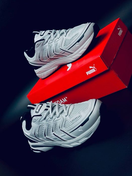 Кросовки пума на летний сезон / прошитые кожей / дышащая сетка / puma мужские кроссовки на каждый день / пума удобные красовки