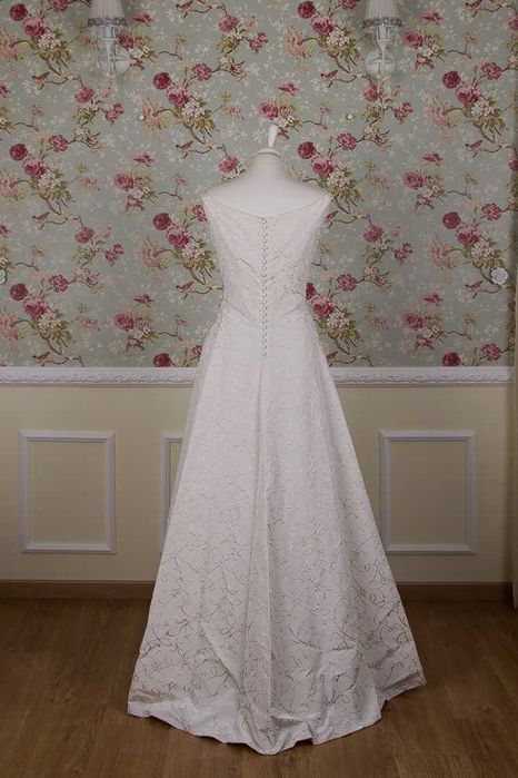 Vestido de Noiva Brocado creme