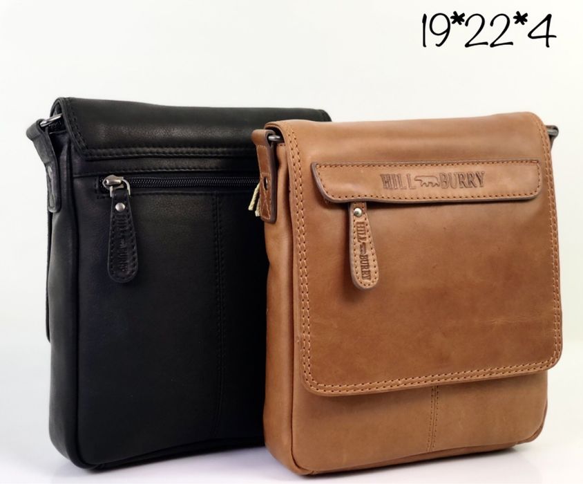 Hillburry шкіряна сумка Hill Burry планшет мессенджер кожаная сумка