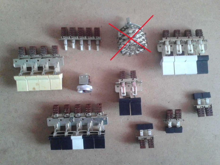 Радидетали - Проволочные резисторы, Переключатели