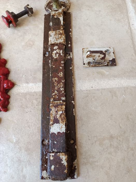 Conjunto de ferragens vintage/porta madeira