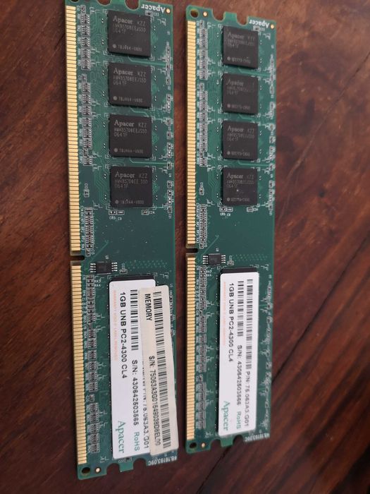 2gigas (1giga x2) DDR PC2-4300