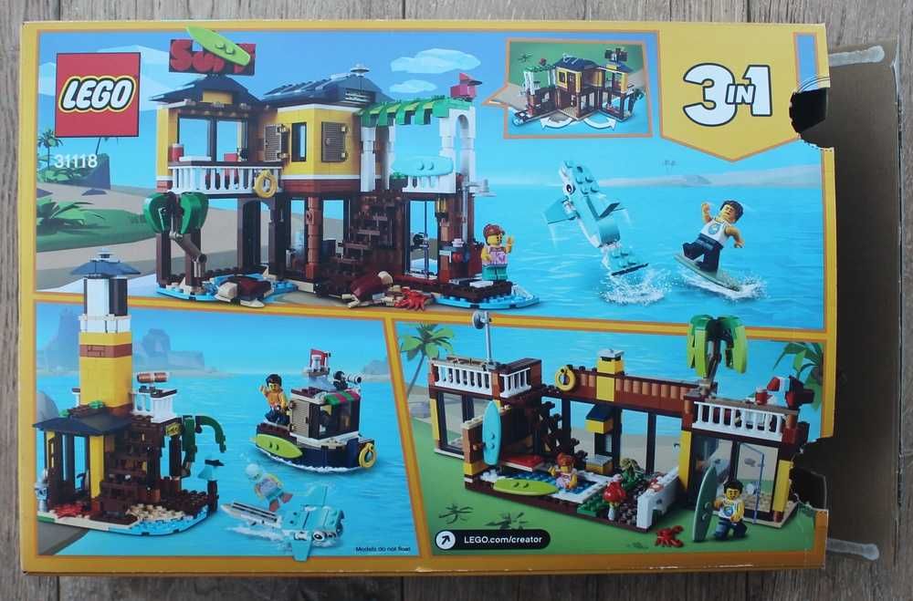 #komplet# Lego 31118 Domek surferów na plaży Creator Trójmiasto