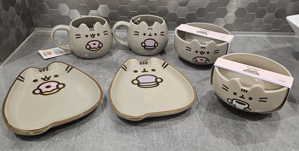 Pusheen kubek miska talerz 6 sztuk
