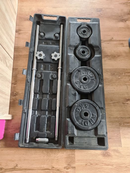 Zestaw składany Andy ciężary,  skręcana sztanga