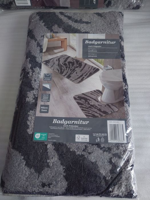 Komplet 2 dywaników do łazienki pod Kibelek WC Miękkie z mikrofibry