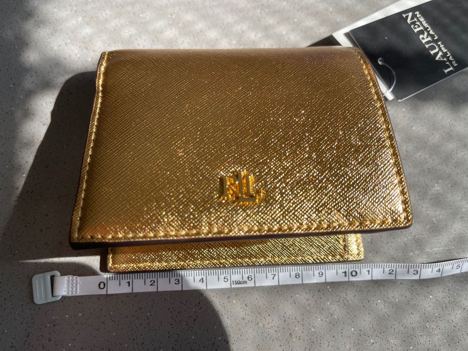 Ralph lauren original. кошелек натуральная кожа золотой