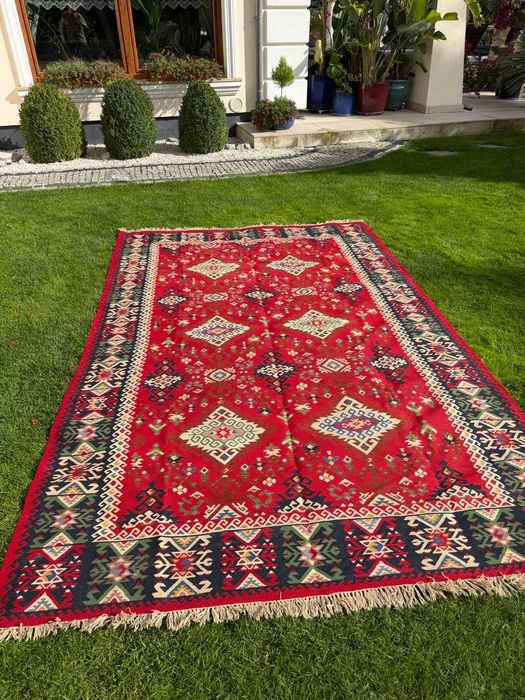 Kilim Dywan Art Deco Ręcznie Tkany 320x200 cm WYPRZEDAŻ