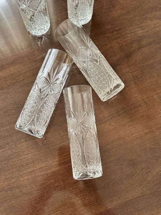 Стаканы хрустальные высокие