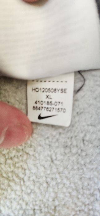 NoBluza Nike crewneck szara z białym logo over size oryginał
