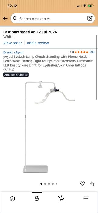 Luz de beleza yAyusi para extensao de cilios - 120 euros
