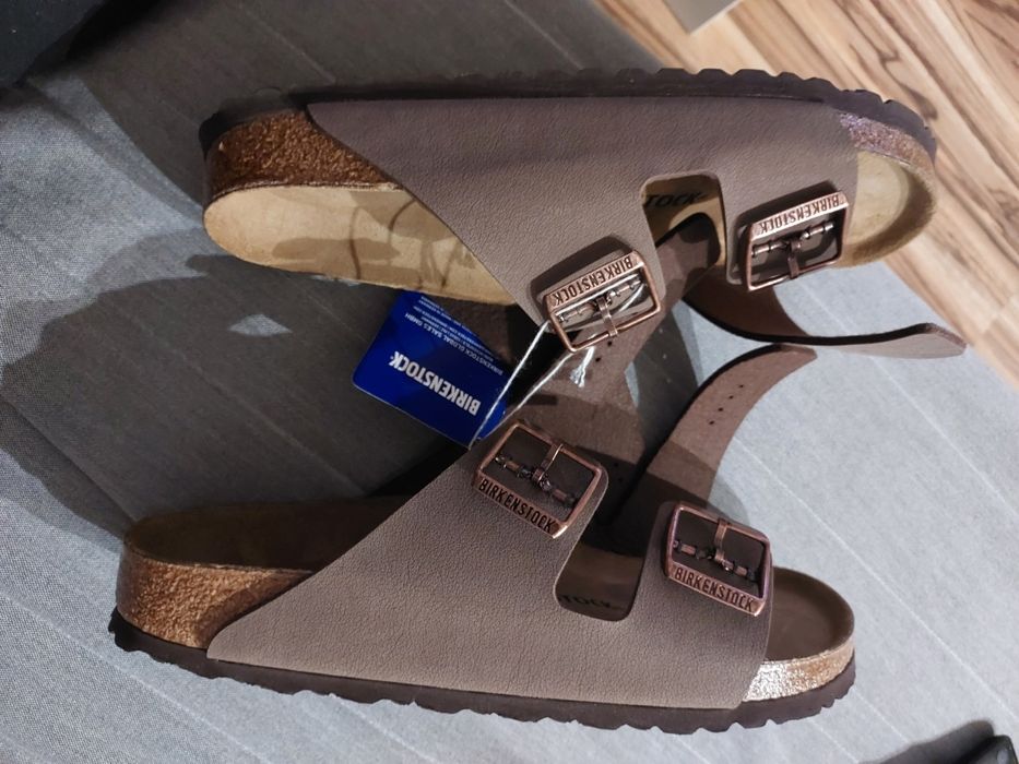 Birkenstock Arizona Bs 44 Mocca brązowo beżowe