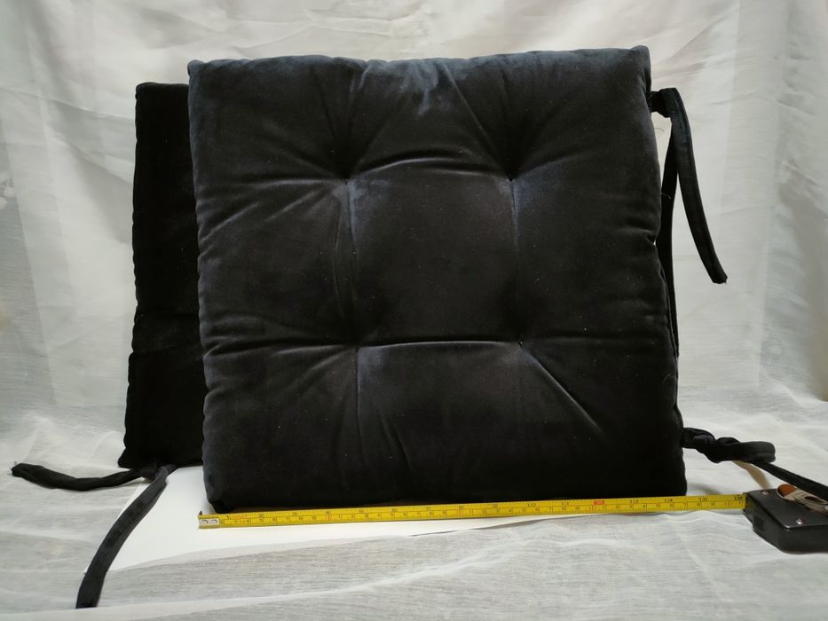 Almofada de Cadeira Veludo Preto