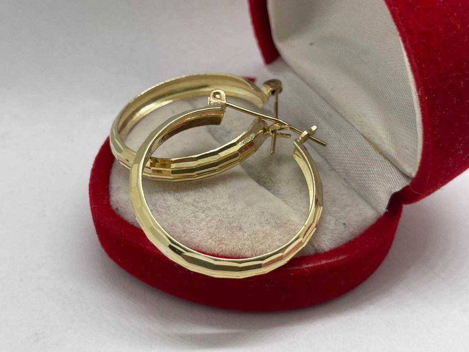 Złote Kolczyki pr.585 3,6g śr.2,7cm