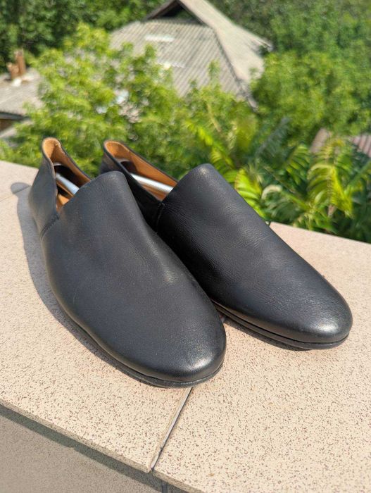 Чоловічі шкіряні чорні літні лофери Sandro Paris 45