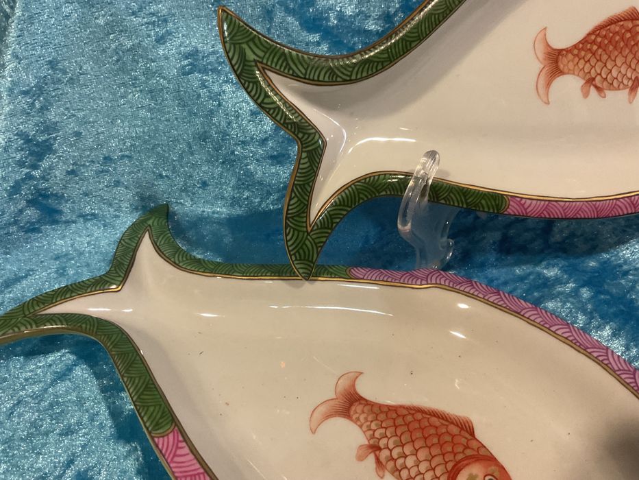 Vista alegre travessa tema peixe ,discrição abaixo