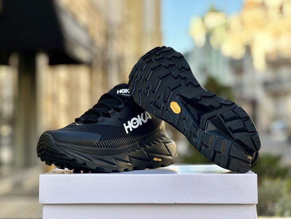 Кросівки чоловічі Hoka Skyline-Float X Gore-Tex Black White та Black