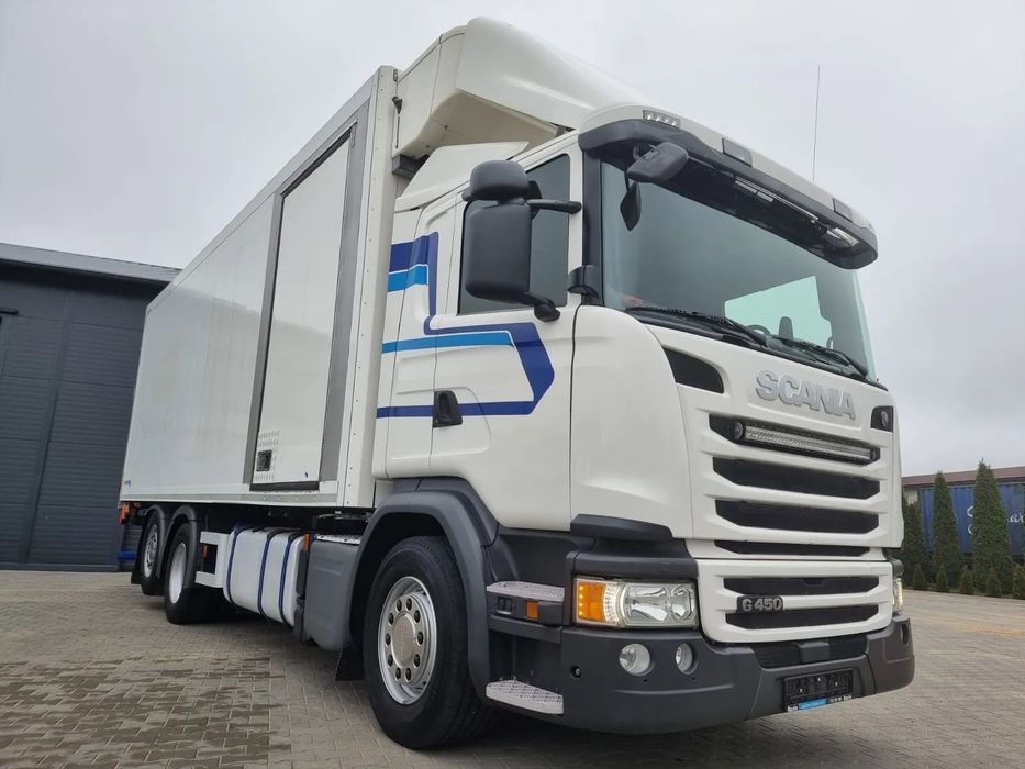 Scania G450 bez EGR 6x2 chłodnia SCHMITZ izoterma 19 palet kurierka  świeży import! super stan!