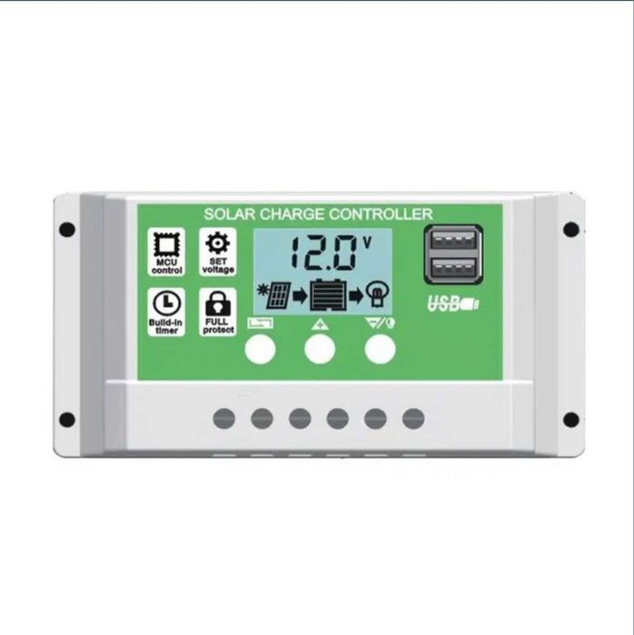 PWM Солнечный контроллер / Сонячний контролер заряду 20А 30А lifepo4