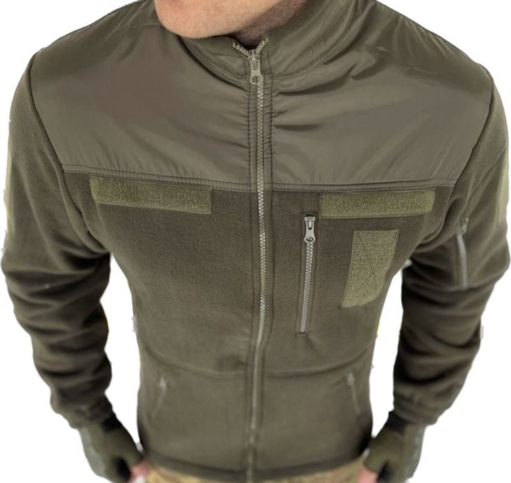 Фліска 330г/м олива(хакі), флісова кофта, флиска, флисовая хаки