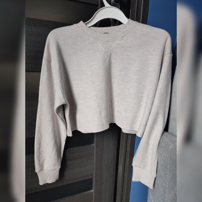 Sweterek krótki beżowy Zara M