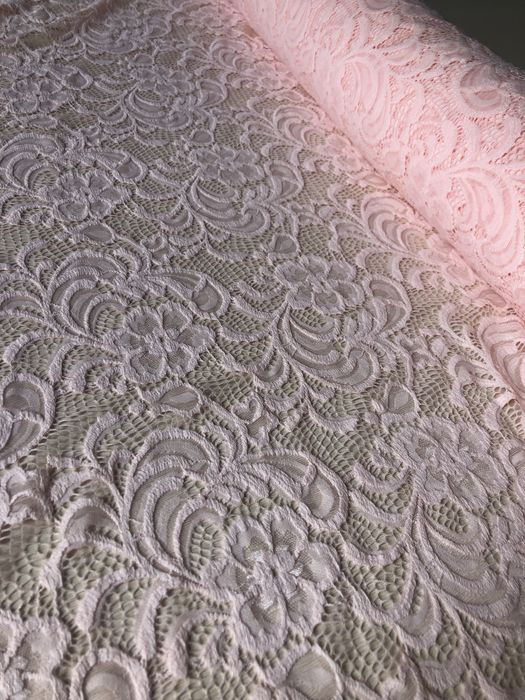 Różowa koronka 140cm 1mb