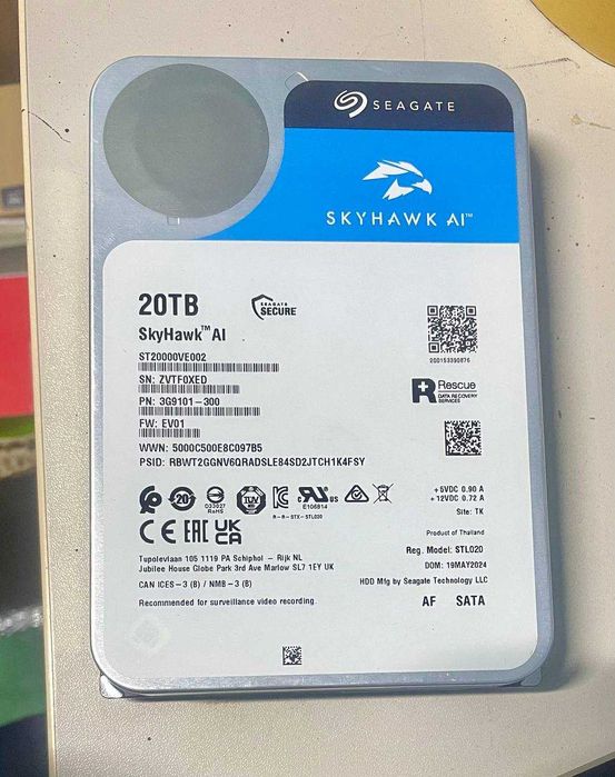 Жорсткий диск HDD 3.5" 20TB Seagate SkyHawk AI (Гарантія)