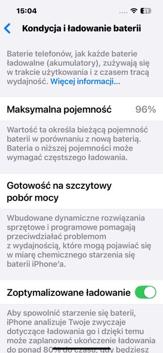 iPhone 13 kolor biały 128GB kondycja beterii - 96%