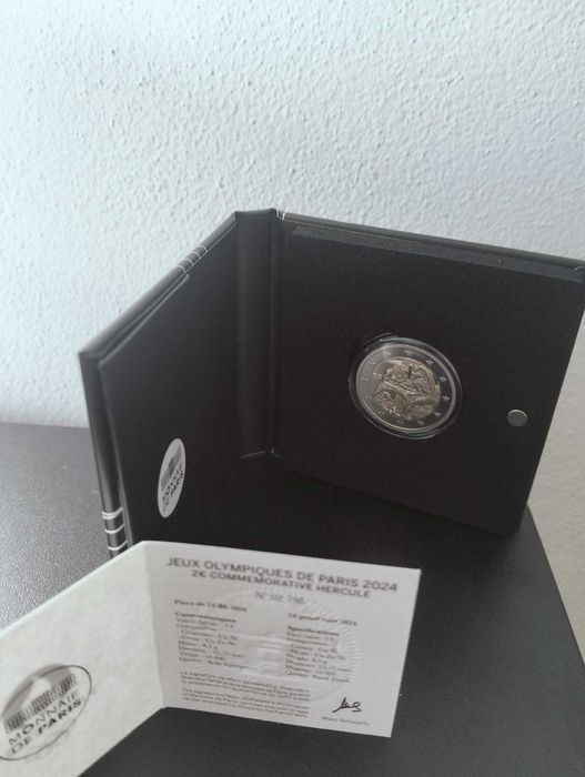 Moedas comemorativas 2€ França Proof Paris - Conjunto 4 moedas