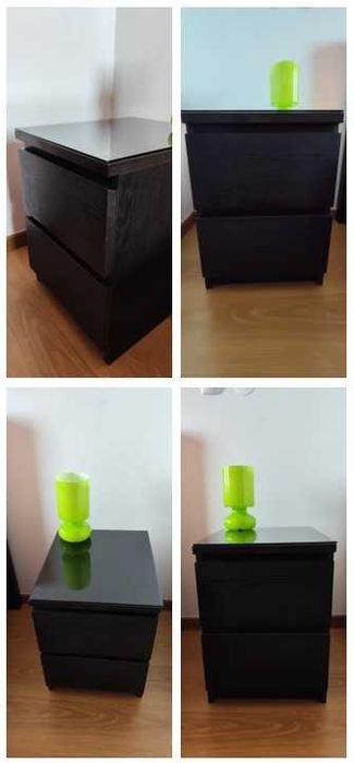Conjunto Cama/Mesa cabeceira/Cómoda IKEA