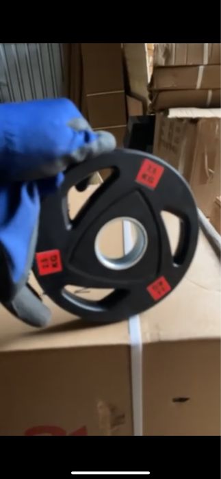 Диск олімпійський гумовий чорний 2,5-25 кг