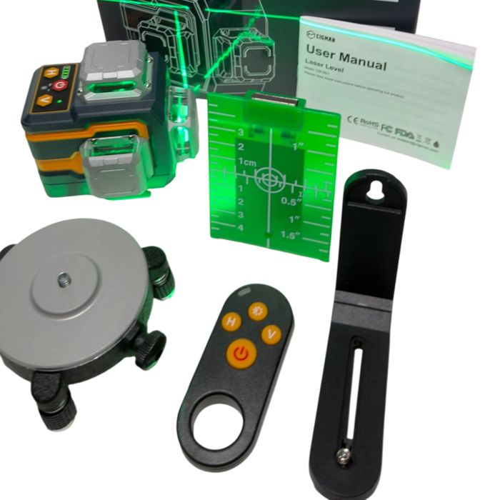 Cigman Pack Nivel + Medidor Laser Verde 120 mt