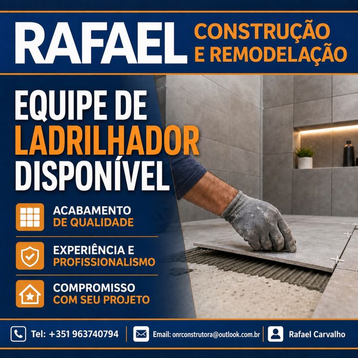 Ladrilhador e pedras