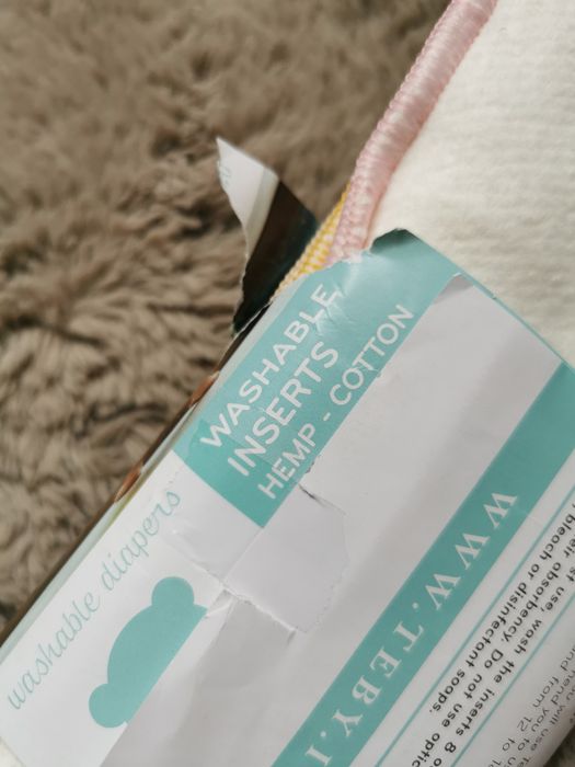 Wielorazowe wkłady do pieluch bawełna konopna eco