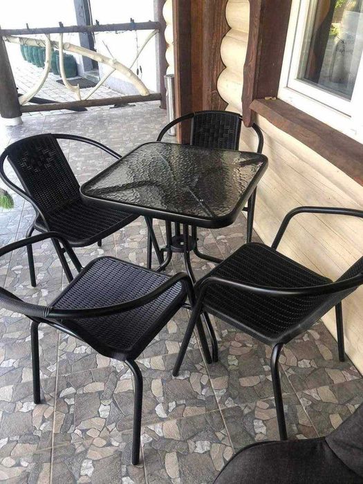 Акція!Садові меблі з ротангу для кафе саду терас комплект/садові стільці столики столи садова мебель