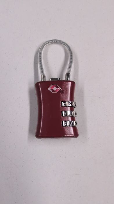 Cadeado vermelho de 3 digitos